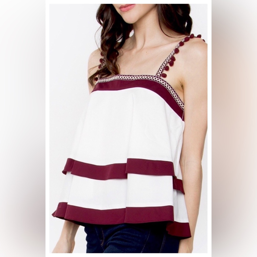 Sugarlips Marion and White Layered Blouse